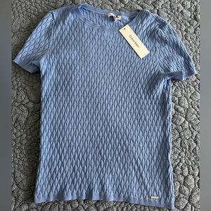 Calvin Klein Sky Blue Textured Sweater